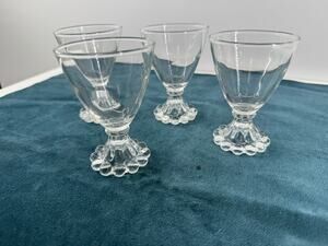 Mid Century Vintage Barware Anchor Hocking Berwick Boopie Juice Goblets Set Of 4